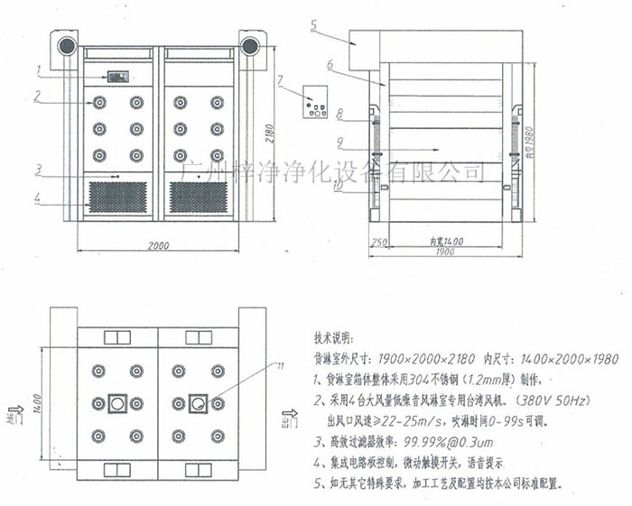 快速卷簾門風淋室方案圖